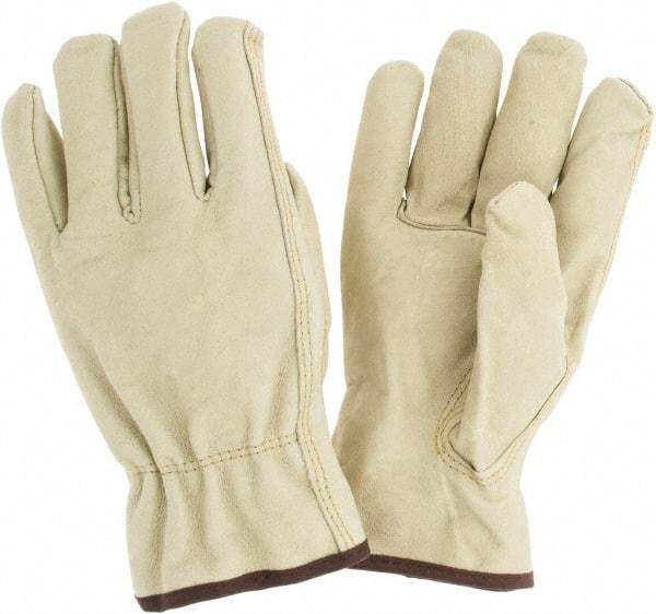 MCR Safety - Size L Cold Protection Work Gloves - For Work & Driver, Uncoated, Natural/Red, Paired - Americas Industrial Supply