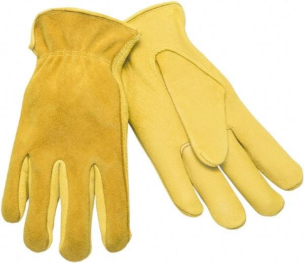 MCR Safety - Size M Deerskin General Protection Work Gloves - For Work & Driver, Uncoated, Natural, Paired - Americas Industrial Supply