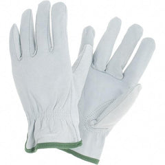 MCR Safety - Size M Goatskin General Protection Work Gloves - For Work & Driver, Uncoated, Slip-On Cuff, Cream, Paired - Americas Industrial Supply