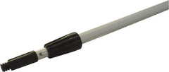 O-Cedar - 1" Aluminum Squeegee Handle - Threaded Connection, Silver, Telescoping - Americas Industrial Supply