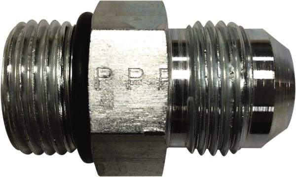 Parker - 1/4" Tube OD, 37° Steel Flared Tube Straight Thread Connector - 5/16 UNF, Flare x SAE-ORB Ends - Americas Industrial Supply