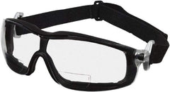 MCR Safety - +2.5, Clear Lenses, Scratch Resistant Magnifying Safety Glasses - Size Universal, Wrap Around, Black Frame - Americas Industrial Supply