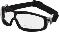 MCR Safety - +1.5, Clear Lenses, Scratch Resistant, Framed Magnifying Safety Glasses - Size Universal, Wrap Around, Black Frame - Americas Industrial Supply