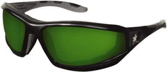 MCR Safety - Green Lenses, Framed Welding Glasses - Scratch Resistant, Size Universal, Wrap Around - Americas Industrial Supply