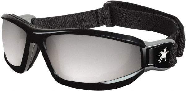 MCR Safety - Silver Mirror Lenses, Framed Safety Glasses - Scratch Resistant, Size Universal, Wrap Around - Americas Industrial Supply
