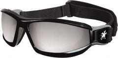 MCR Safety - Silver Mirror Lenses, Framed Safety Glasses - Scratch Resistant, Size Universal, Wrap Around - Americas Industrial Supply