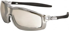 MCR Safety - Indoor/Outdoor Clear Mirror Lenses, Framed Safety Glasses - Anti-Fog, Scratch Resistant, Size Universal, Wrap Around - Americas Industrial Supply