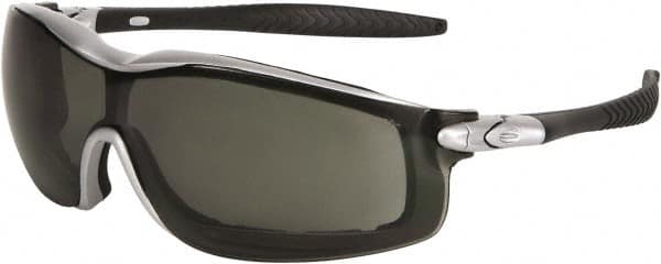 MCR Safety - Gray Lenses, Framed Safety Glasses - Anti-Fog, Scratch Resistant, Size Universal, Wrap Around - Americas Industrial Supply