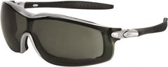 MCR Safety - Gray Lenses, Framed Safety Glasses - Anti-Fog, Scratch Resistant, Size Universal, Wrap Around - Americas Industrial Supply