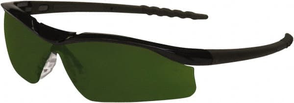 MCR Safety - Green Lenses, Framed Welding Glasses - Scratch Resistant, Size Universal, Wrap Around - Americas Industrial Supply