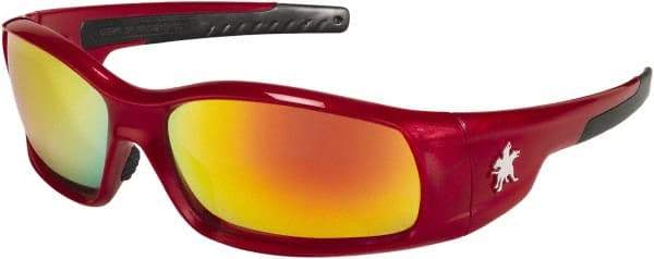 MCR Safety - Fire Mirror Lenses, Framed Safety Glasses - Scratch Resistant, Size Universal, Wrap Around - Americas Industrial Supply