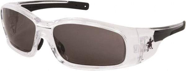 MCR Safety - Gray Lenses, Framed Safety Glasses - Anti-Fog, Scratch Resistant, Size Universal, Wrap Around - Americas Industrial Supply