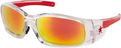 MCR Safety - Fire Mirror Lenses, Framed Safety Glasses - Scratch Resistant, Size Universal, Wrap Around - Americas Industrial Supply
