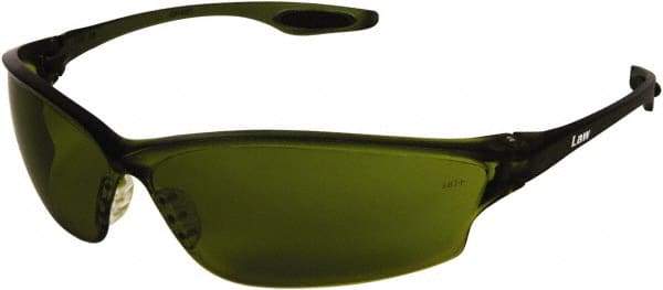 MCR Safety - Green Lenses, Framed Welding Glasses - Scratch Resistant, Size Universal, Wrap Around - Americas Industrial Supply
