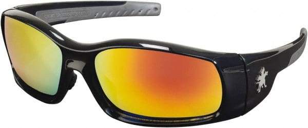 MCR Safety - Fire Mirror Lenses, Framed Safety Glasses - Scratch Resistant, Size Universal, Wrap Around - Americas Industrial Supply