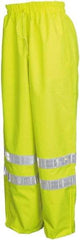 MCR Safety - Size 4XL, High Visibility Lime, Rain Pants - 2 Pockets - Americas Industrial Supply