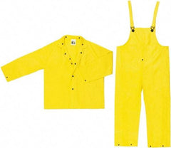 MCR Safety - Size 6XL, Yellow, Rain, Disposable Encapsulated Suit - Detachable Hood, Take Up Snaps Ankle, Take Up Snaps Wrist - Americas Industrial Supply