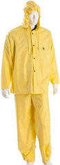 MCR Safety - Size 5XL, Yellow, Rain, Disposable Encapsulated Suit - Detachable Hood, Take Up Snaps Ankle, Take Up Snaps Wrist - Americas Industrial Supply