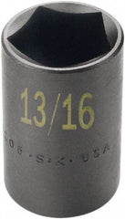 SK - 1/2" Drive 13/16" Standard Impact Socket - 5 Points, 2" OAL - Americas Industrial Supply