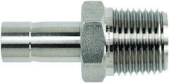 Brennan - 1/2" Tube OD x 1/2 Thread Stainless Steel Compression Tube Male Adapter - Americas Industrial Supply