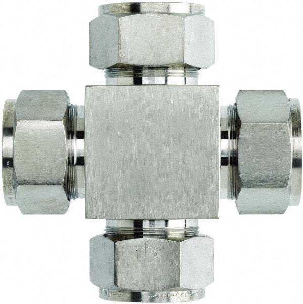 Brennan - 1" OD, Stainless Steel Cross - Tube OD Ends - Americas Industrial Supply