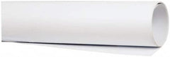 Made in USA - 4' Long, 1/2" Diam, Polystyrene Plastic Rod - Opaque White - Americas Industrial Supply