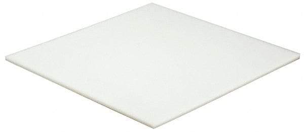 Made in USA - 1/4" Thick x 12" Wide x 1' Long, Polyethylene (HDPE) Sheet - White, ±5% Tolerance - Americas Industrial Supply