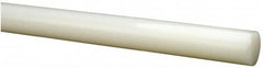 Value Collection - 8' Long, 5/8" Diam, Polyethylene (HDPE) Plastic Rod - White - Americas Industrial Supply
