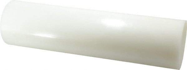 Value Collection - 1' Long, 3" Diam, Polyethylene (HDPE) Plastic Rod - White - Americas Industrial Supply