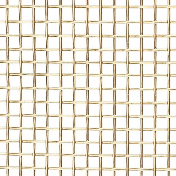 Value Collection - 45 Gage, 0.0045 Inch Wire Diameter, 100 x 100 Mesh per Linear Inch, Brass, Wire Cloth - 0.006 Inch Opening Width, 36 Inch Wide, Cut to Length - Americas Industrial Supply