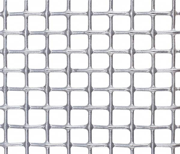 Value Collection - 20 Gage, 0.035 Inch Wire Diameter, 4 x 4 Mesh per Linear Inch, Steel, Wire Cloth - 0.215 Inch Opening Width, 36 Inch Wide, Cut to Length, Galvanized after Weave - Americas Industrial Supply