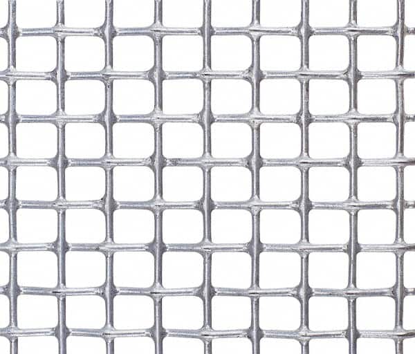 Value Collection - 16 Gage, 0.063 Inch Wire Diameter, 2 x 2 Mesh per Linear Inch, Steel, Wire Cloth - 0.437 Inch Opening Width, 36 Inch Wide, Cut to Length, Galvanized after Weave - Americas Industrial Supply