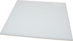 Made in USA - 1/4" Thick x 12" Wide x 1' Long, Polyethylene (UHMW) Sheet - White, ±0.20% Tolerance - Americas Industrial Supply