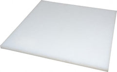 Made in USA - 3/8" Thick x 12" Wide x 1' Long, Polyethylene (UHMW) Sheet - White, ±0.20% Tolerance - Americas Industrial Supply
