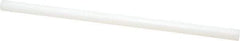 Made in USA - 8' Long, 2-1/4" Diam, Polyethylene (UHMW) Plastic Rod - White - Americas Industrial Supply