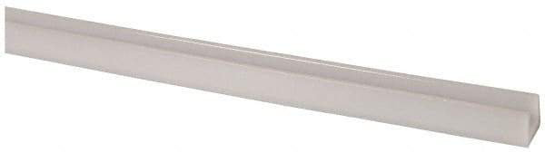 Made in USA - 1/2 Inch Thick x 1/2 Inch Wide, Polyethylene (UHMW), Snap On Wear Strip - 5/16 Inch Inside Width x 1/2 Inch Overall Height - Americas Industrial Supply