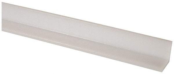 Made in USA - 1/4 Inch Thick, Polyethylene (UHMW), Strip Angle Wear Strip - 1-1/2 Inch Wide - Americas Industrial Supply