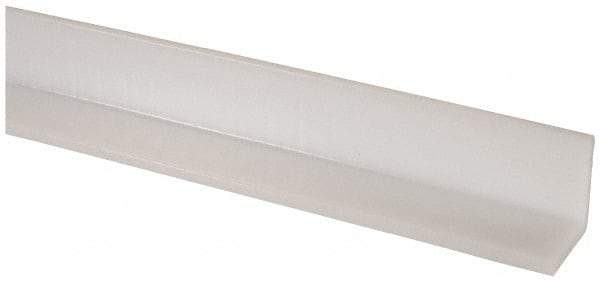 Made in USA - 1/4 Inch Thick, Polyethylene (UHMW), Strip Angle Wear Strip - 2 Inch Wide - Americas Industrial Supply