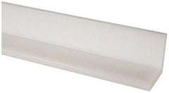 Made in USA - 1/2 Inch Thick, Polyethylene (UHMW), Strip Angle Wear Strip - 3 Inch Wide - Americas Industrial Supply