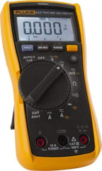 Fluke - 117, CAT III, 600 VAC/VDC, Digital True RMS Auto Ranging Manual Ranging Multimeter - 40 mOhm, Measures Voltage, Capacitance, Current, Frequency, Resistance - Americas Industrial Supply