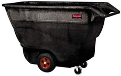 Rubbermaid - 850 Lb Load Capacity, 1/2 Cu Yd, Structural Foam Tilt Truck - 26-7/8" Wide x 57-3/8" Long x 33-7/8" High, Black - Americas Industrial Supply