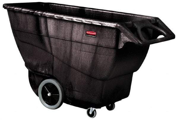 Rubbermaid - 2,100 Lb Load Capacity, 1 Cu Yd, Structural Foam Tilt Truck - 33-1/2" Wide x 70-3/4" Long x 42-1/4" High, Black - Americas Industrial Supply