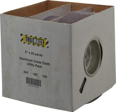 Tru-Maxx - 25 Yards x 2" 3 Piece Roll Kit - 120, 180 & 240 Grit, & Fine & Very Fine Grades - Americas Industrial Supply