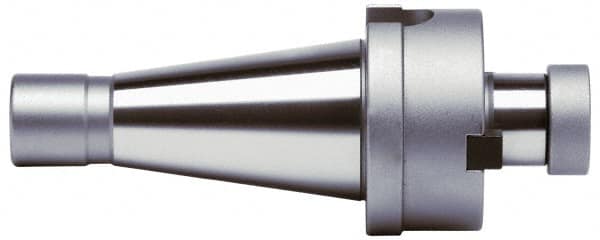 Accupro - NMTB50 Taper Shank 1-1/2" Pilot Diam Shell Mill Holder - 1.88" Flange to Nose End Projection, 3/4-16 Lock Screw, Through-Spindle Coolant - Exact Industrial Supply