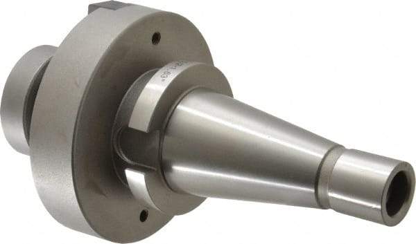 Accupro - NMTB40 Taper Shank 1-1/2" Pilot Diam Shell Mill Holder - 1.63" Flange to Nose End Projection, 3/4-16 Lock Screw, Through-Spindle Coolant - Exact Industrial Supply