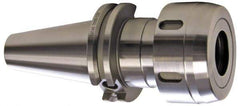 Accupro - 1/2" to 1-1/2" Capacity, 6" Projection, CAT40 Taper Shank, TG/PG 150 Collet Chuck - 0.0002" TIR, Through-Spindle & DIN Flange Coolant - Exact Industrial Supply