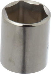 Proto - 1/2" Drive, Standard Hand Socket - 6 Points, 1-1/2" OAL, Chrome Finish - Americas Industrial Supply