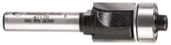 Amana Tool - 1/2" Cut Diam, 1/2" Length of Cut, 2 Flute Flush Trim Edge Profile Router Bit - Carbide-Tipped, 1/4" Shank Diam, 1-31/32" OAL, Uncoated - Americas Industrial Supply