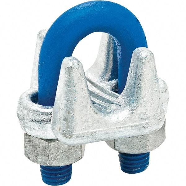 Campbell - 3/8" Wire Rope Clips - 7/16-14, Steel, Galvanized - Americas Industrial Supply