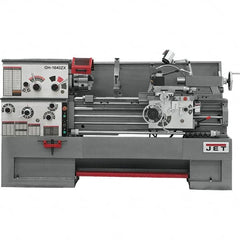 Jet - 16" Swing, 60" Between Centers, 230 Volt, Triple Phase Engine Lathe - 7MT Taper, 7-1/2 hp, 25 to 1,800 RPM, 3-1/8" Bore Diam, 40" Deep x 48" High x 97-1/2" Long - Americas Industrial Supply